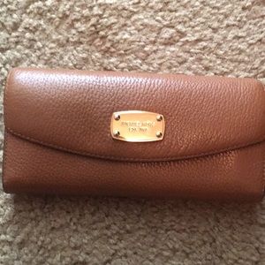 Brown, soft, pebbled leather, Michael Kors Wallet